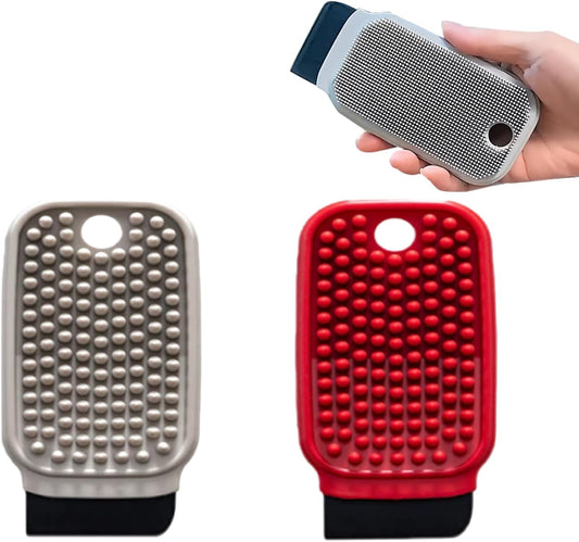 2 in 1 Vegetable Fruit Silicone Brush,Multi Functional Potato Scrubber with Silicone Bristles,Kitchen Cleaning Tool Hanging Hole Reusable for Fruits Vegetables,2 Pieces.