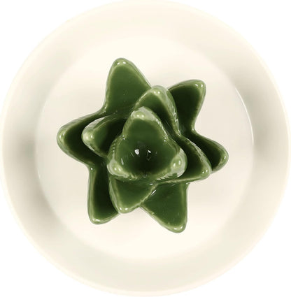 Ceramic Aloe Ring Holder,Cactus Dish Dish for Jewelry,Christmas Birthday Gifts for Women