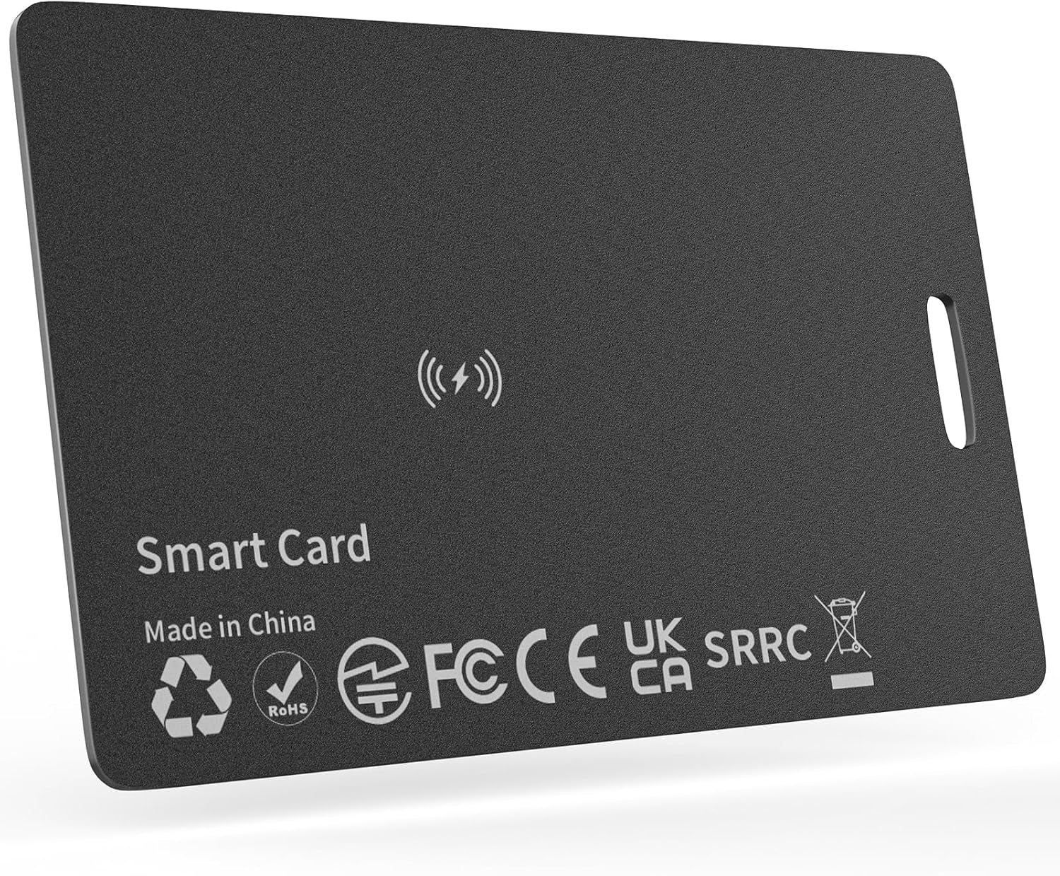 Rechargeable Smart Wallet Tracker Card Compatible with Apple Find My (iOS Only), Bluetooth Tracking Device for Wallets and Luggage, IP68 Water Resistant (Single Pack)