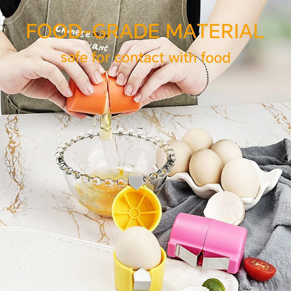 Egg Shell Opener for Hard Boiled Eggs Egg Peeler Tool Handheld Egg Topper Cutter Tool Easy Egg Cracker Tool Egg Slicer for Raw and Hard Boiled Eggs Kitchen Gadgets for Cooking and Baking