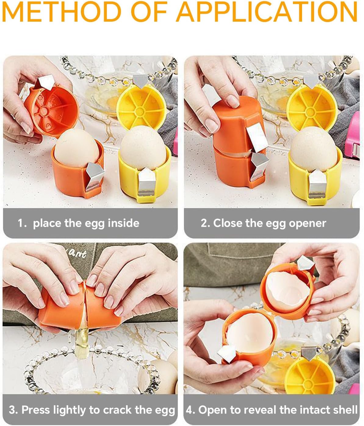 Egg Shell Opener for Hard Boiled Eggs Egg Peeler Tool Handheld Egg Topper Cutter Tool Easy Egg Cracker Tool Egg Slicer for Raw and Hard Boiled Eggs Kitchen Gadgets for Cooking and Baking