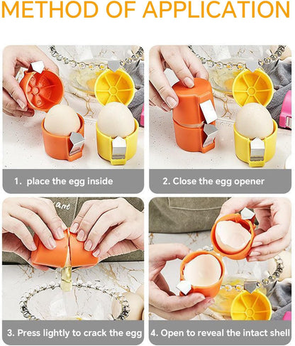 Egg Shell Opener for Hard Boiled Eggs Egg Peeler Tool Handheld Egg Topper Cutter Tool Easy Egg Cracker Tool Egg Slicer for Raw and Hard Boiled Eggs Kitchen Gadgets for Cooking and Baking
