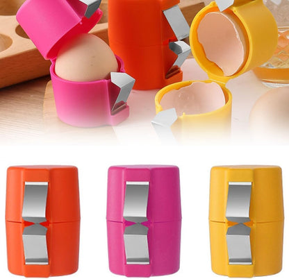 Egg Shell Opener for Hard Boiled Eggs Egg Peeler Tool Handheld Egg Topper Cutter Tool Easy Egg Cracker Tool Egg Slicer for Raw and Hard Boiled Eggs Kitchen Gadgets for Cooking and Baking