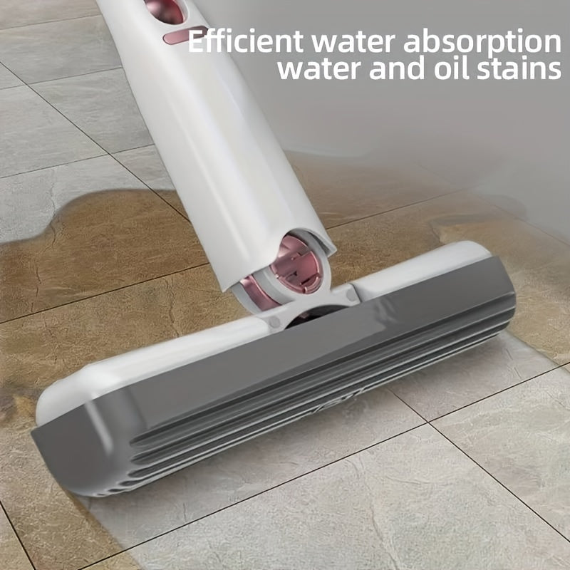 New Portable Self-Nsqueeze Mini Mop, Lazy Hand Wash-Free Strong Absorbent Mop Multifunction Portable Squeeze Cleaning Mop Desk Window Glass Cleaner Kitchen Car Sponge Cleaning Mop Home Cleaning Tools